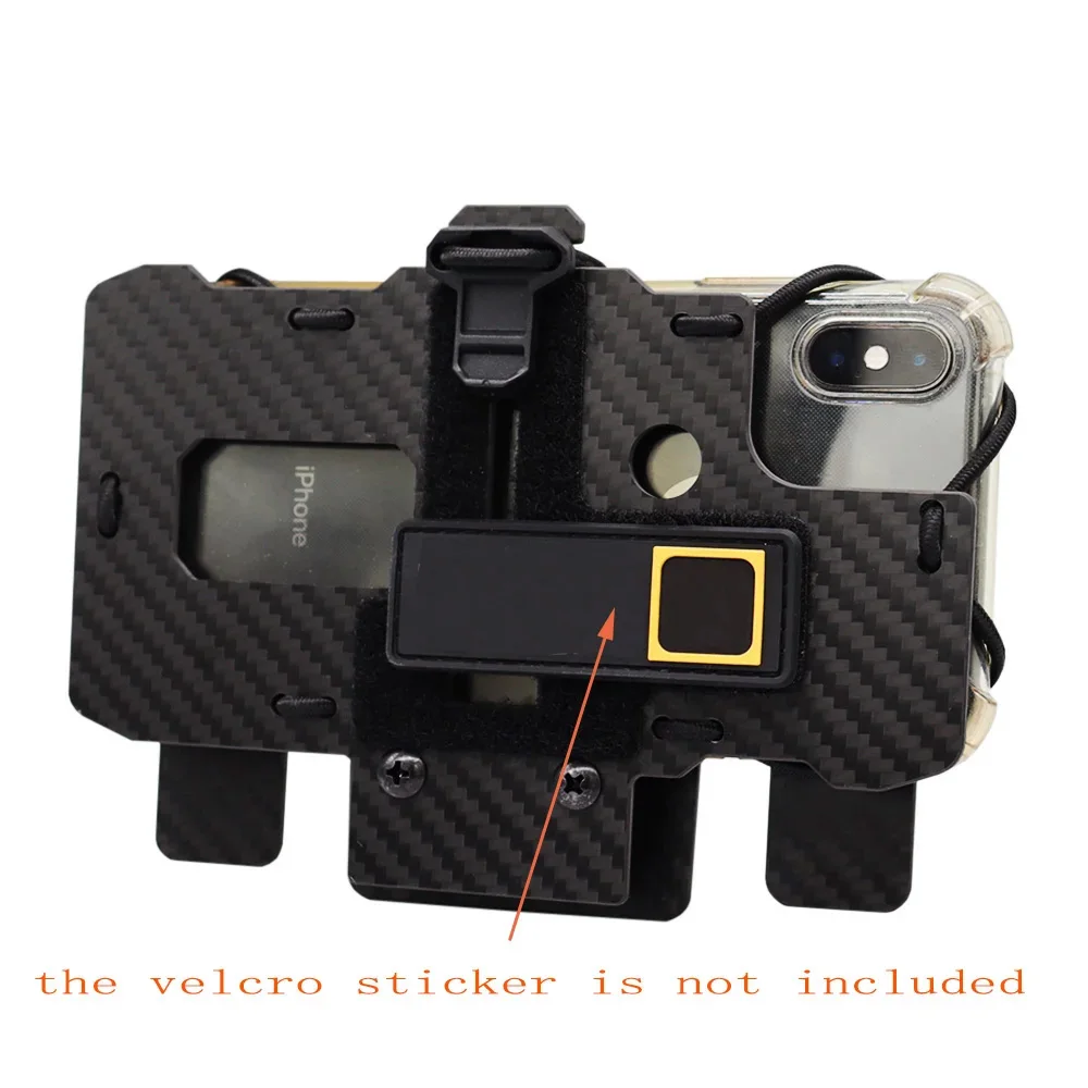 Neue Carbon Fiber Taktische MOLLE Klapp Navigation Bord Jagd Airsoft Weste Handy Halter Halterung Für Bildschirm Größe 4,7'-6,7 – Detail 1
