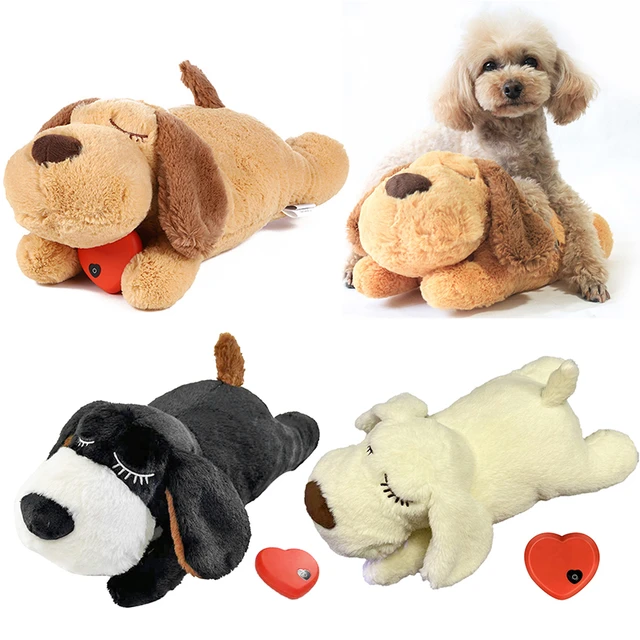 Puppy Behavioral Training Toy, Dog Plush Toy Heartbeat