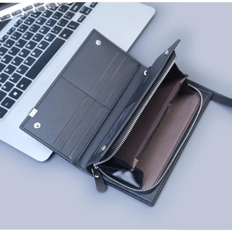 Neue Zipper Handtasche herren Business Clutch Tasche Große Kapazität männer Handy Tasche Multi-funktion Lange Brieftasche – Detail 6
