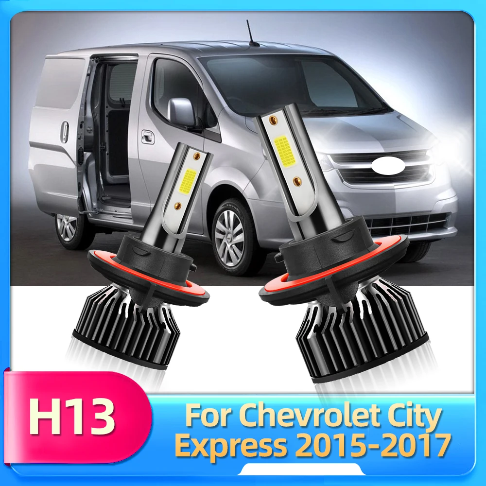 

Roadsun фары дальнего света турбо лампа 12V Luces H13 9008 светодиодный 72 W/Pair Автомобильные фары для Chevrolet City Express 2015 2016 2017