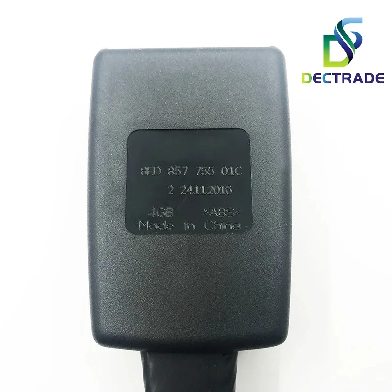 Seat Belt Buckle Extender Clip Socket with Warning Cable for Audi A4 B6 B7 2001-2008 8E0 857 755 8ED 857 755 8E0857755