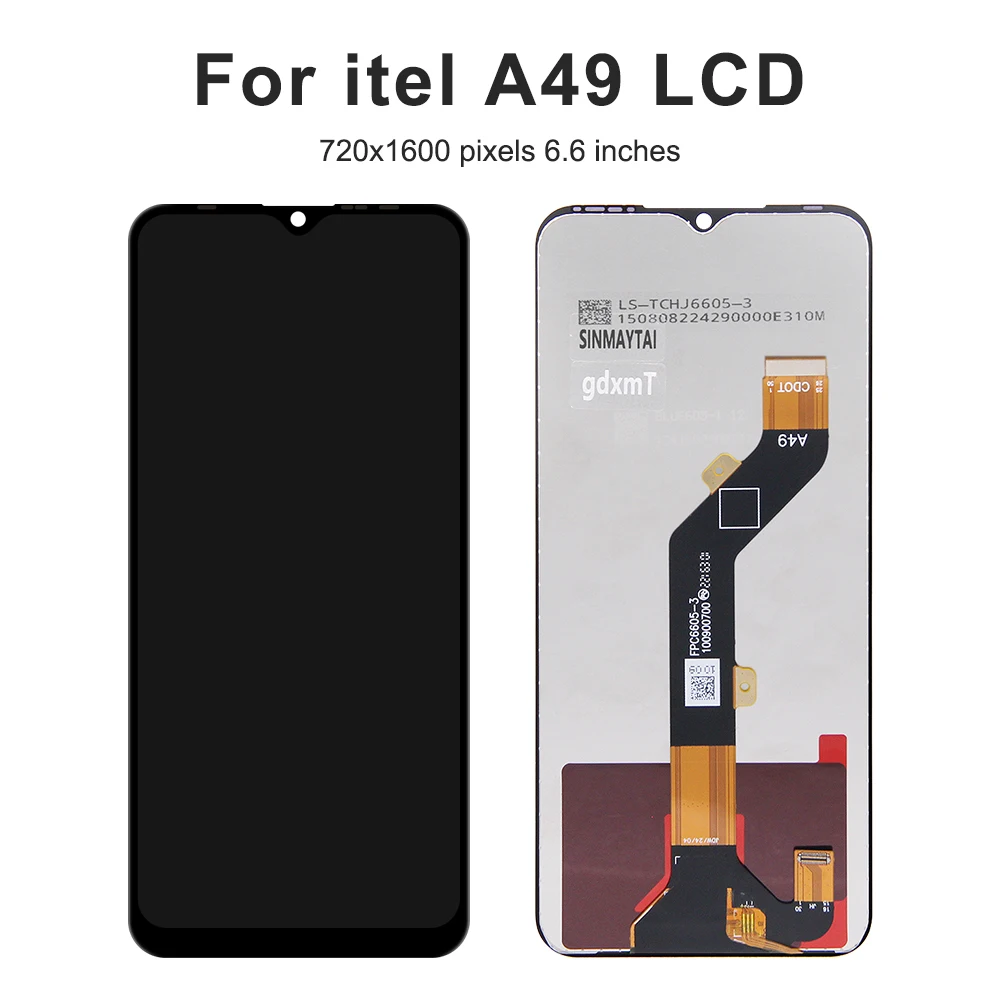 LCD 디스플레이 터치 스크린 디지타이저 어셈블리 교체, Infinix itel A49 6.6 인치