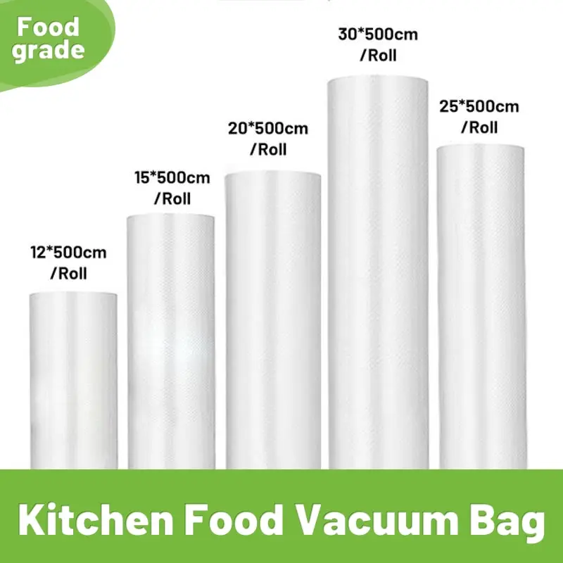 Vacuum sealer bags Vacuum Bags For Food Vacuum Sealer Food Fresh Long Keeping Bags For Packer 12+15+20+25+30cmX500cm Rolls Lot