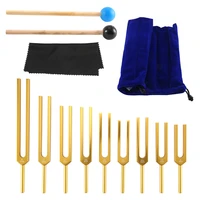 Tuning Fork Set - 9 Tuning Forks for Healing Chakra,Sound Therapy,Keep Body,Mind and Spirit in Perfect Harmony- Gold 2