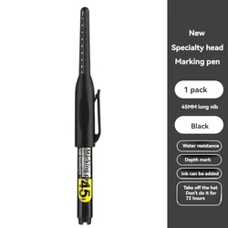 Waterproof Deep Hole Marker Pens with Long Nib Head - Multi - Purpose Ink for Woodworking and Hand Tools (1pcs black pen)