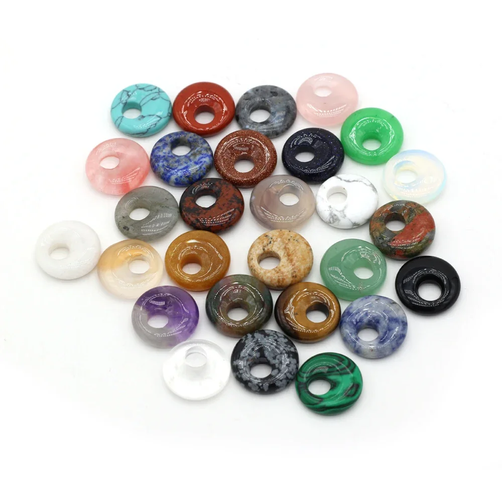 

Natural stone beads semi-precious stones round big hole beads for jewelry making DIY necklace bracelet earrings accessories18mm