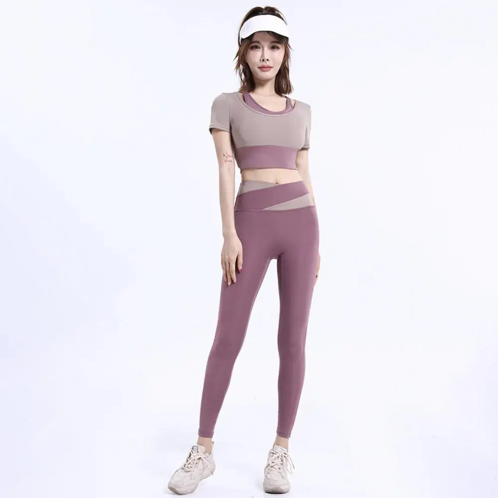 

Soft Sport Trousers Sweat Absorption Lady Yoga Trousers Tummy Control Thin Stretchy Jogging Trousers Exercise