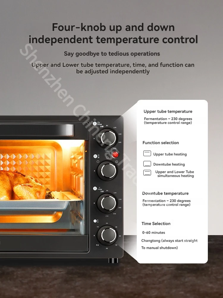 40L Electric Oven Multifunctional Large Capacity Electric Oven Household Four Layer Breakfast Machine