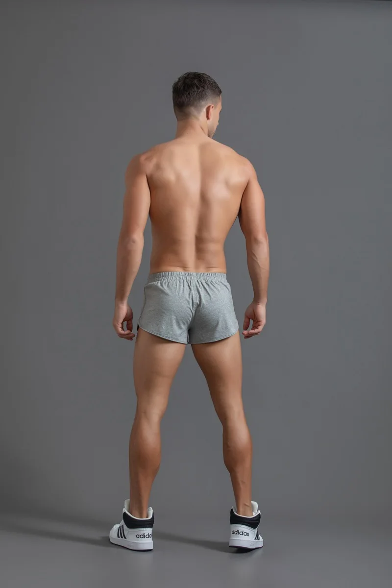 Men Cotton Running Shorts Marathon Pants Track and Field Triangle Shorts Fitness Training Pants