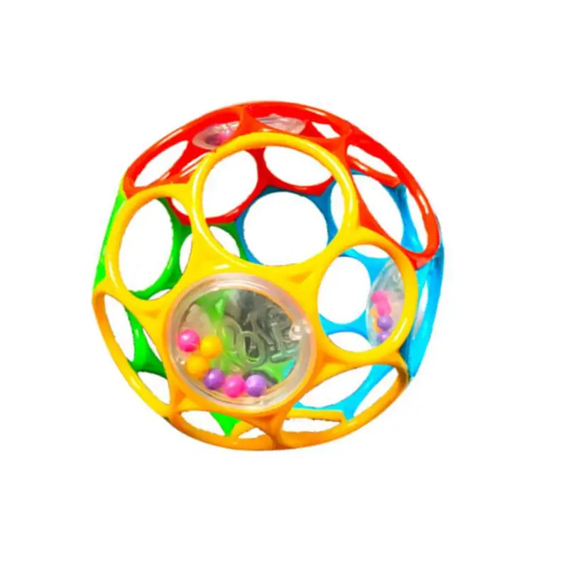 BabyRattleBall1pcsEducationalGripBallHoleBallWithBellRattle