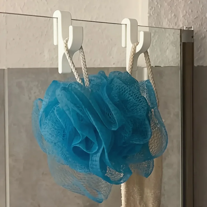 3D Shower Door Towel Hook for Glass Doors Bathroom Hanger Clothes Bathrobes...