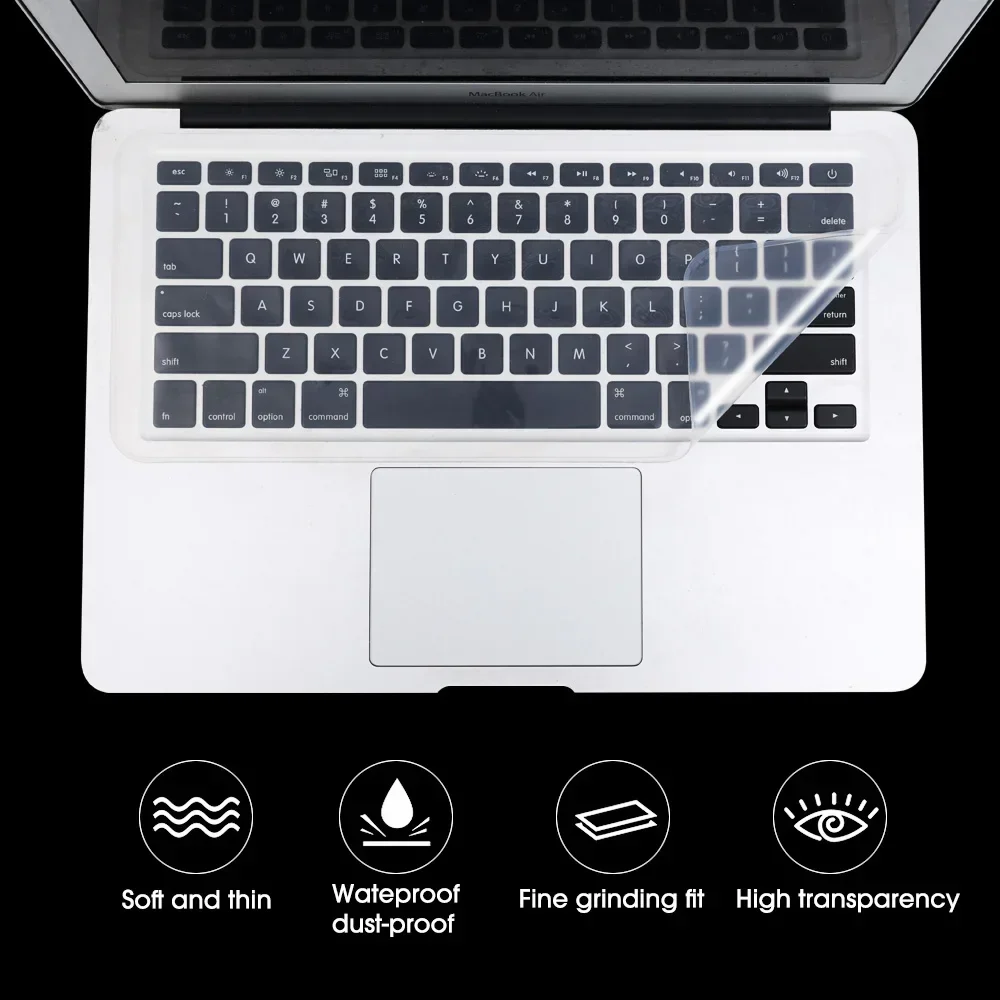 Universal Transparent Waterproof Laptop Keyboard Protector - Silicone Anti-Dust Cover