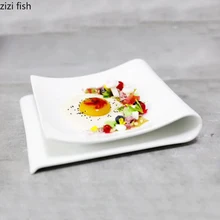 Creative Ceramic Dinner Dishes Dessert Tray Household Modern Irregular Shaped Steak Plates Hotel Restaurant Sushi Sashimi Plates