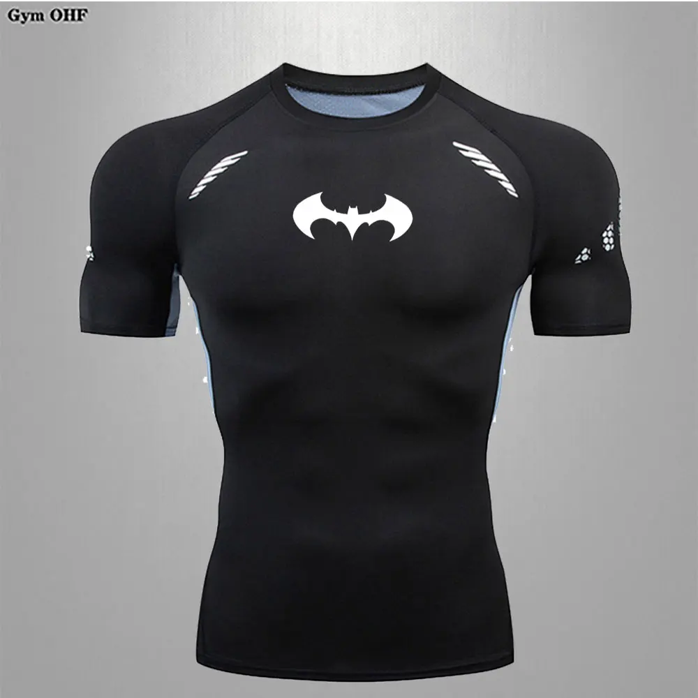 T-Shirt Da Uomo Running Sport T Shirt Uomo Compression Fitness Top Tee Quick Dry Tight Training Gym Sport Running Shirts Uomo Jersey