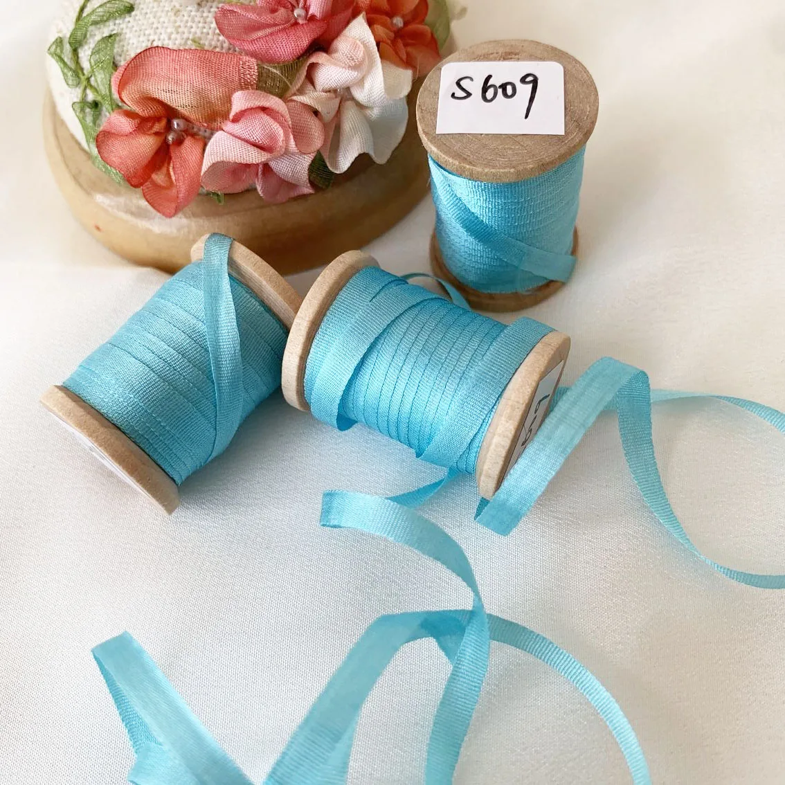 44Colours 4mm Pure Silk Satin Ribbon Hand Dyed For Sewing Embroidery Needlework Handcraft Christmas Decor satin ribbons ribbon decoration ribbon supplies sewing ribbon