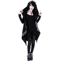 Fashion Trend Ladies Punk Moon Pattern Printing Long-sleeved Cardigan Sweater Long Style 2