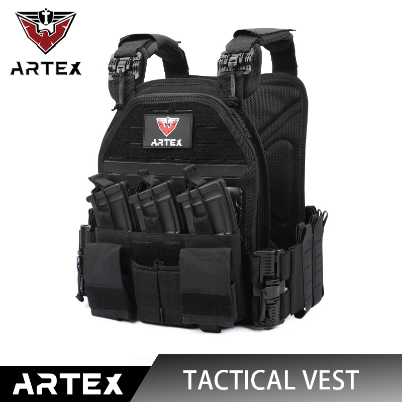 Artex Modular Plugboard High-Strength Wear-Resistant Waterproof Nylon Outdoor Hunting Versatile Tactical Vest 8008