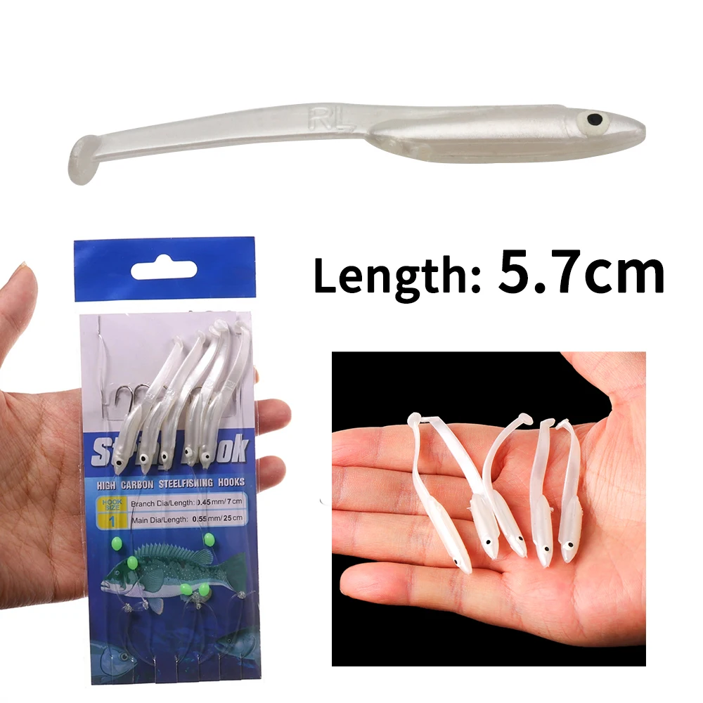 人気商品】3D魚眼リアルソフトシリコンベイト 7cm 8個 小魚 かぎり