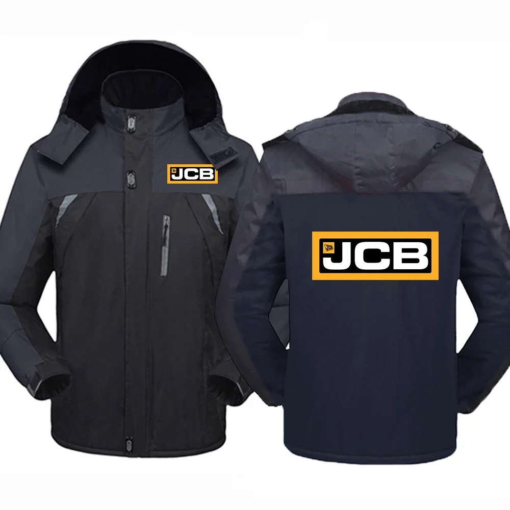 

Midnight Star Excavator Jcb Printing Fashion 2023 New Men's Winter Thicken Cotton Windbreaker Mountaineering Suit Hoodies Coat