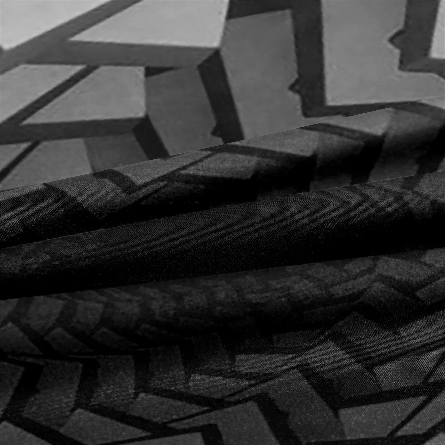 Microfiber Bedding Set For Double Bed, Abstract Style Print, Honeycomb Quilt Cover, Duvet Cover, Pillowcover, Black And White