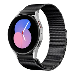 Magnetic Milanese Strap Bracelet for Smartwatches - 20/22mm Adjustable Watch Band (Black)