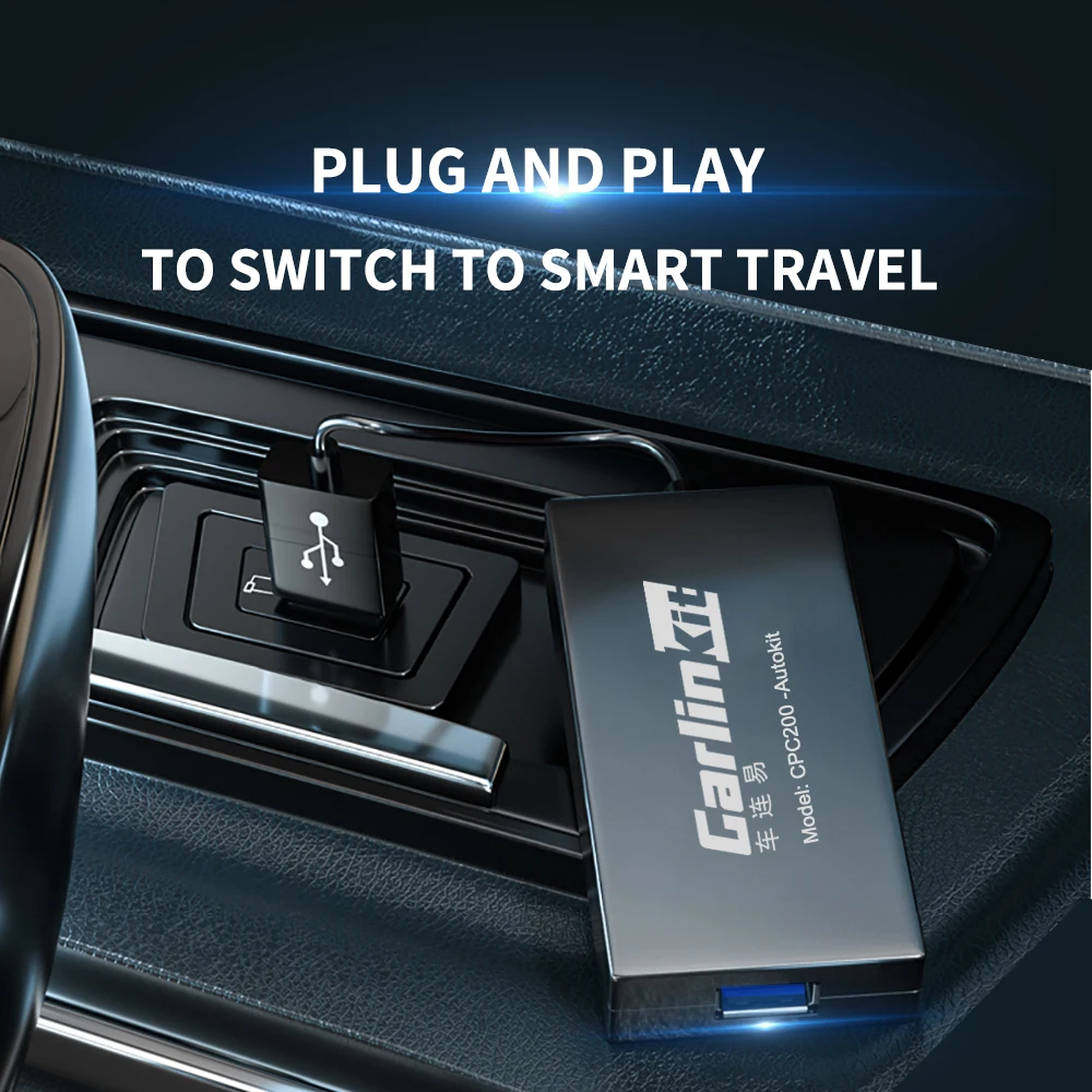 Carlinkit Wired Apple Carplay Dongle Android Auto Carplay Smart Link USB Dongle Adapter for Navigation Media Player Mirrorlink