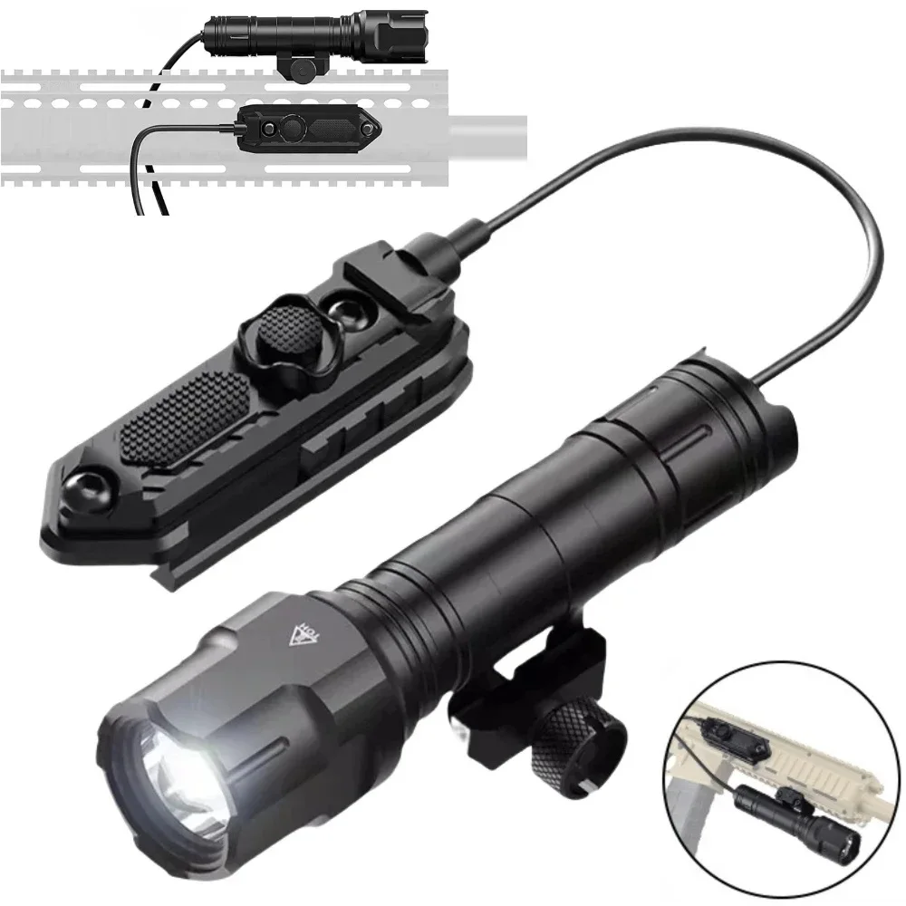 Aluminum Tactical Flashlight with Pressure Switch for Hunting