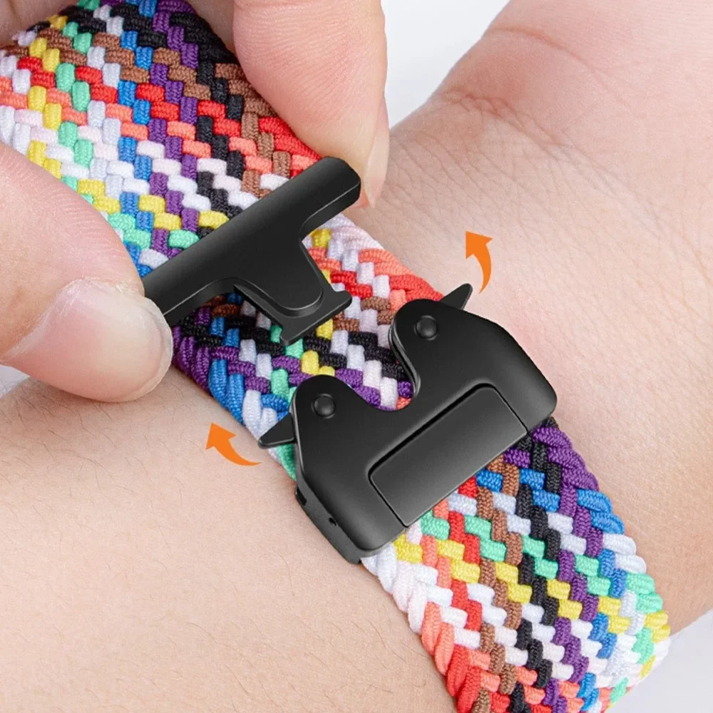 Nylon Braided Loop Strap with Parachute Buckle Bracelet Band - Versatile Accessory
