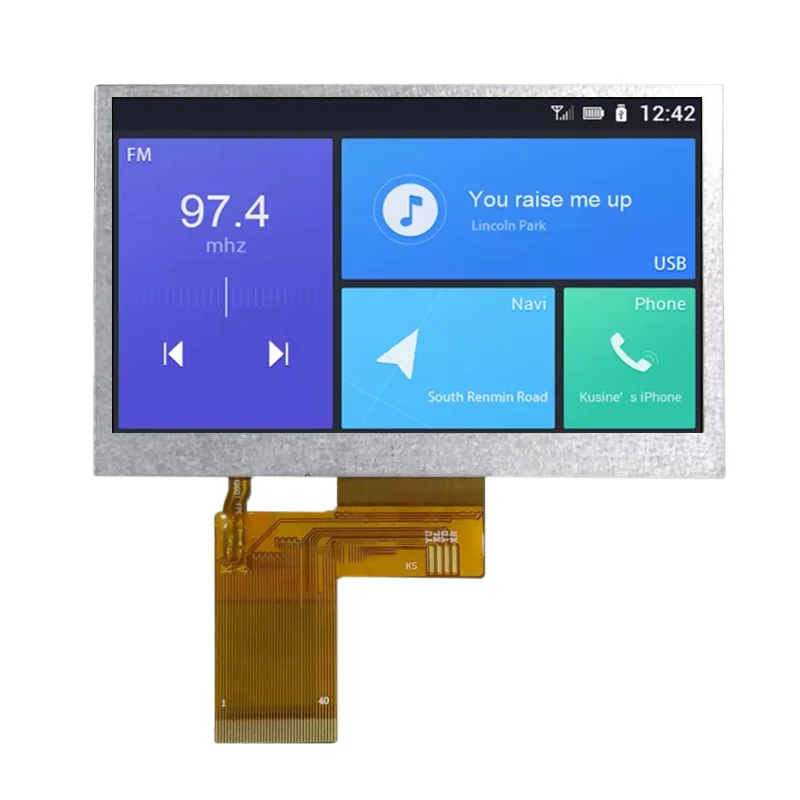 4.3 inch 480xRGBx272 ILI6485A Driver 350 bright TFT lcd display 