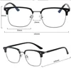 Photochromic Half Frame Flat Glasses Anti Blue Light Glasses for Men Computer Glasses  & Accessories 2