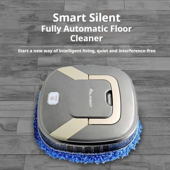 Robot lavapavimenti intelligente, mocio umido e asciutto con rotazione automatica, manico nascosto e basso rumore, mocio elettrico per la pulizia domestico/animale domestico/paresse