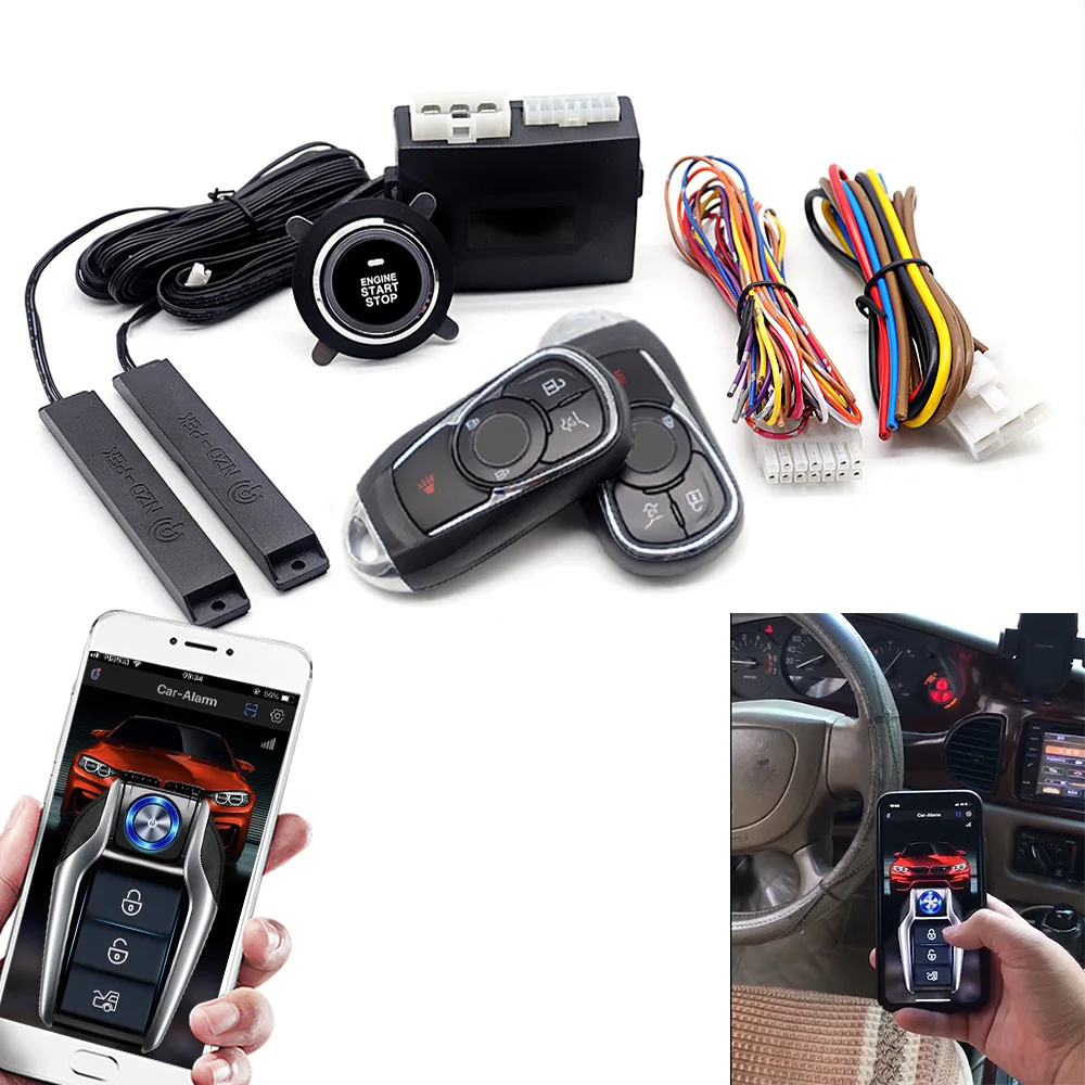 

Car One-click Start Modification PKE Keyless Entry Mobile Remote Control Car Remote Boot