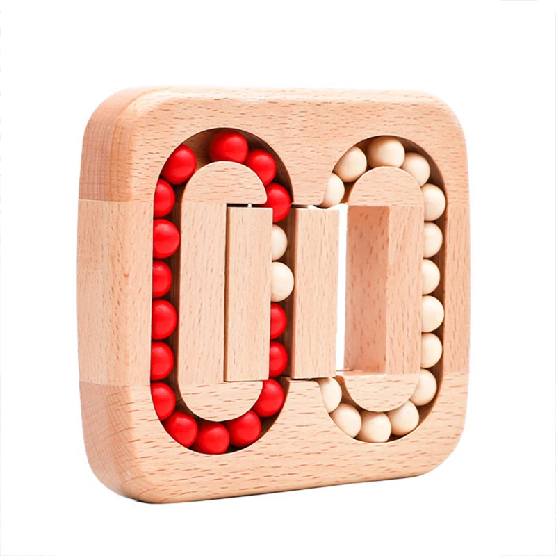 Wooden Children Flat Ball Hole Luban Lock Mechanism To Solve The Puzzle of Adult Decompression Early Education Toys Slide Puzzle