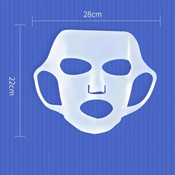 Silicone Moisturizing Facial Mask Cover - Transparent Beauty Face Tool (Transparent - S)