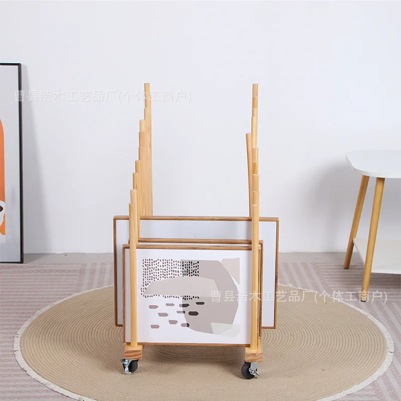 스팟 목재 아트보드 건조대 스케치 컬렉션 랙 벽걸이형 아트보드 유화 마감 보관 전시 랙