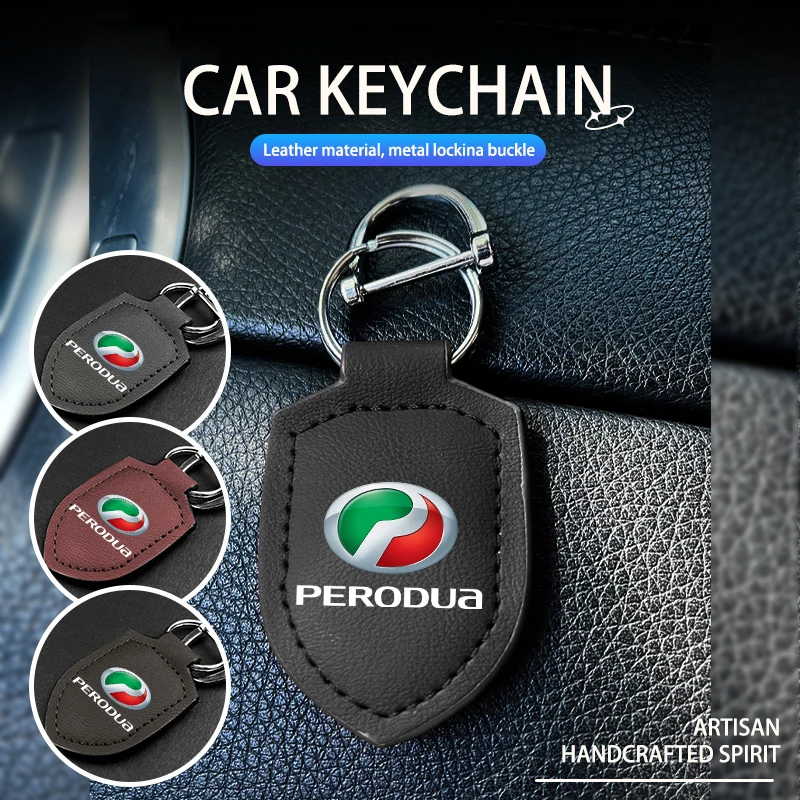 Per Perodua Leather Car Styling Emblem Portachiavi Portachiavi Ativa Myvi Bezza Axia Aruz Silicone Facelift D3 Sp3