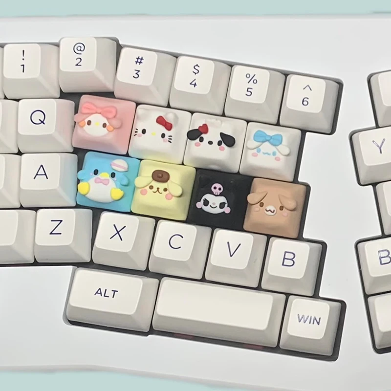

DSA highly personalized keycap pure manual soft clay mechanical keycap yellow cartoon dog white cat blue penguin