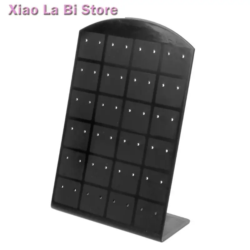 XXFD Plastic Earring Display Stand Earring Shelf Jewelry Hanging Storage Rectangle Jewelry Display Holder with 48 Holes