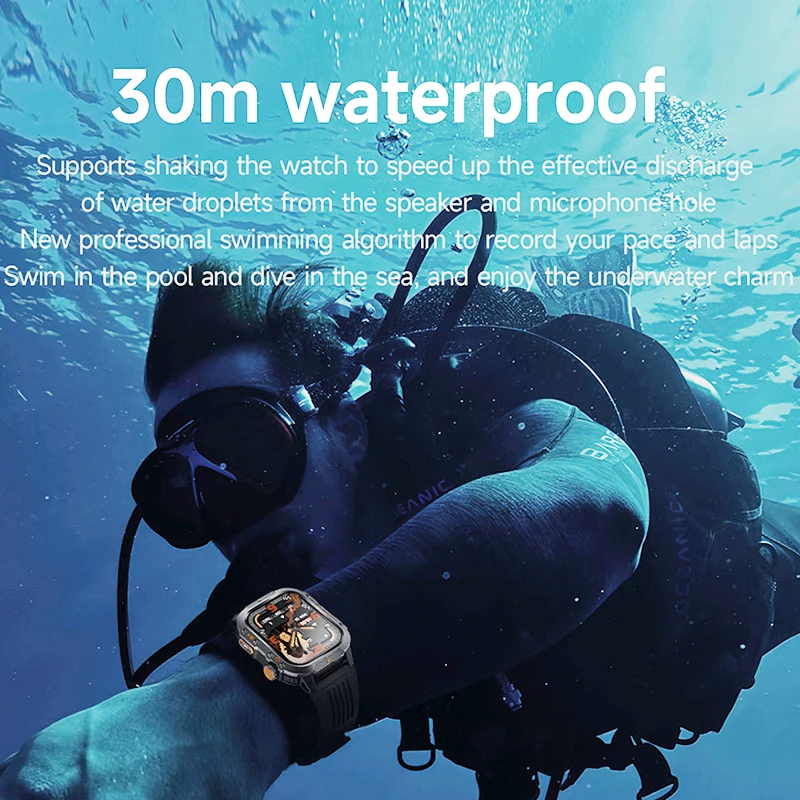 Military Smart Watch Men Health Monitor 3ATM Waterproof Outdoor Sport Tracker BT Voice Call Smartwatch 2025 New For Android IOS