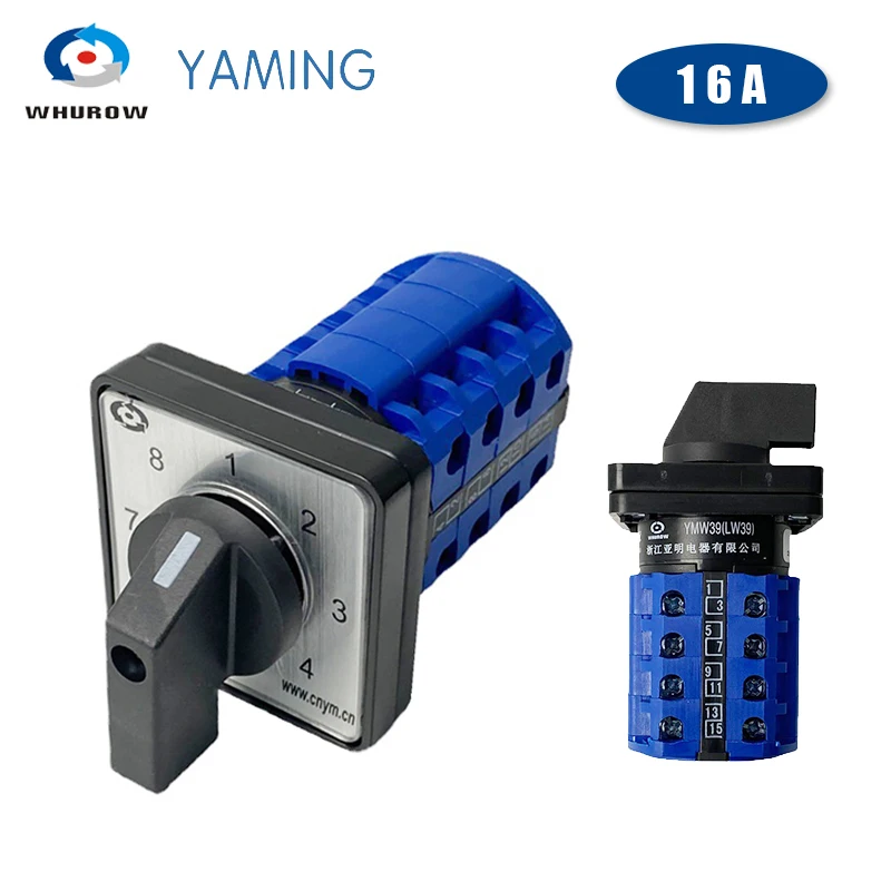 Interruptor Rotativo Variável Motor de Controle Pólos Posições 16 Terminais 690v 16a Lw39b16 Lw26 Lw28