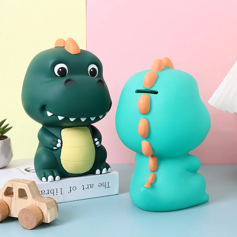 Piggy bank Creative cartoon dinosaur piggy bank for boys and girls can be deposited and withdrawn birthday gift for children