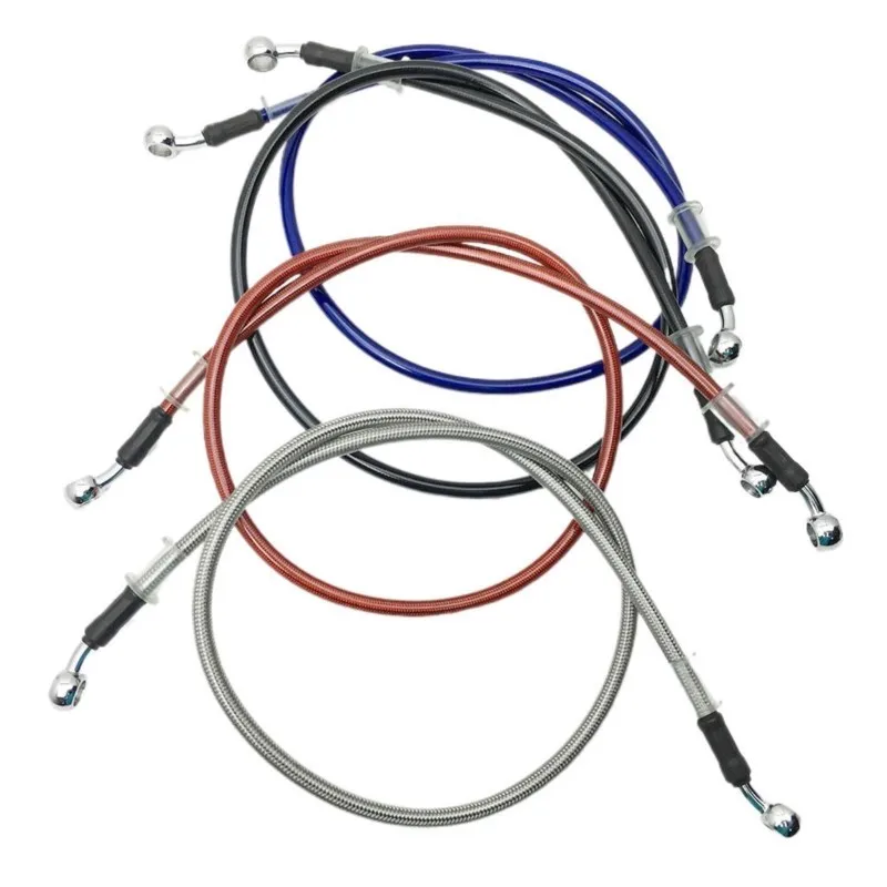Motorcycle Dirt Bike Braided Steel Hydraulic Reinforce Brake line Clutch Oil Hose Tube 500 To 1500mm Universal Fit Racing brake pipe hose motorcycle brake hose