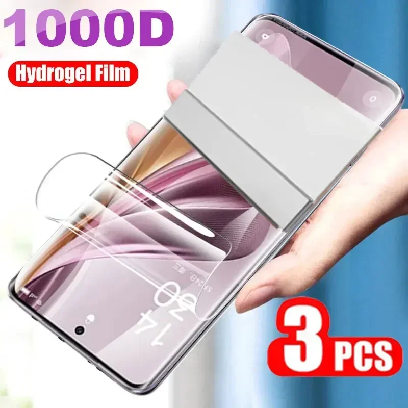 3Pcs 5000D Hydrogel Film Per Oppo Reno 10 8 7 5 9 Pro Plus Soft Screen Protector Per Oppo Reno 7Z 8T 6 5 Lite Hd Pellicola Protettiva