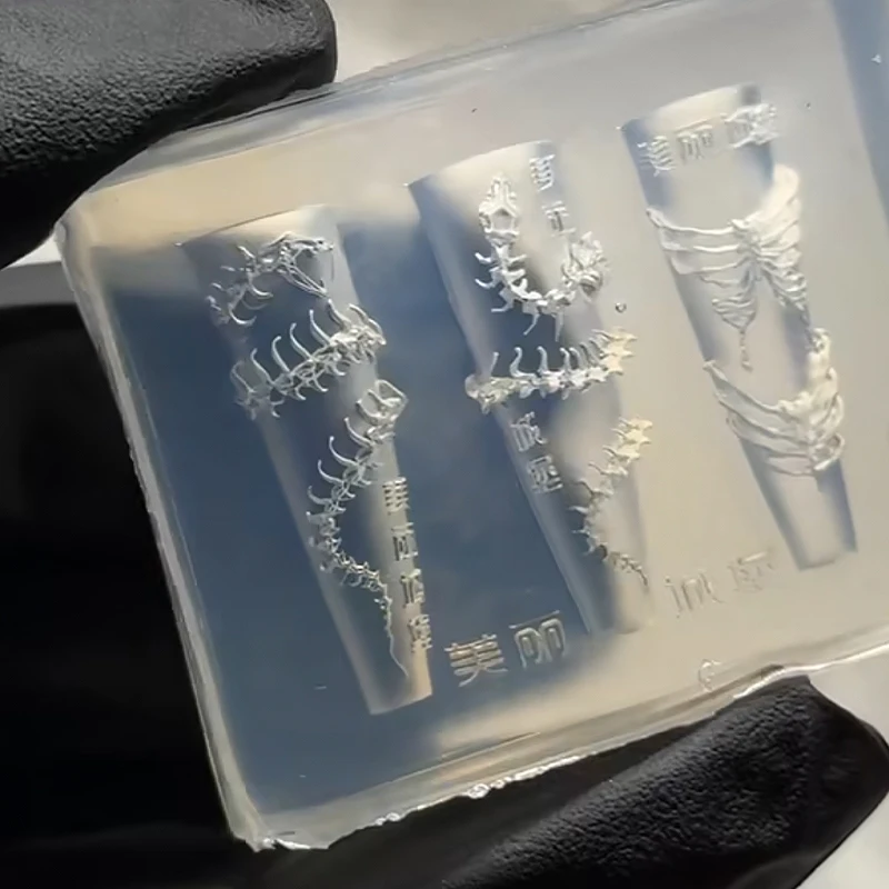 1개 뱀 3D 아크릴 몰드 은방울꽃 네일 아트 장식 네일 DIY 디자인 실리콘 네일 아트 몰드