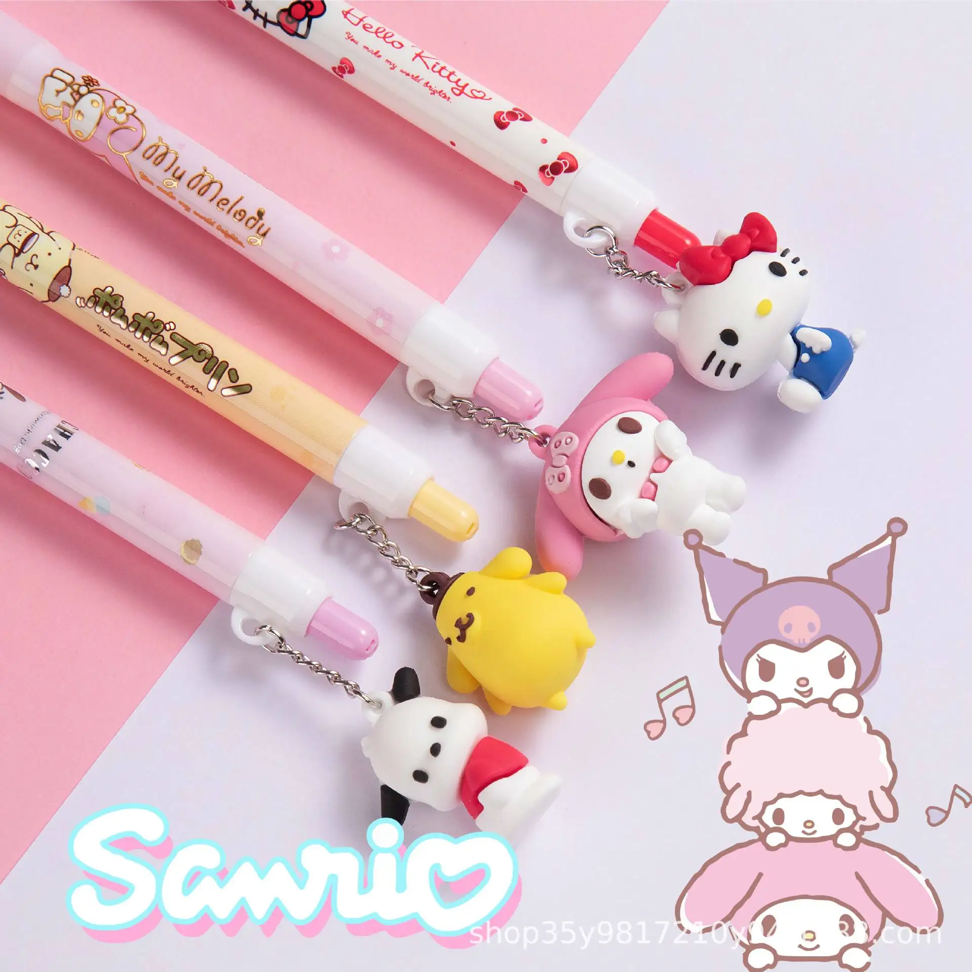 4Psc Set Sanrio Hello Kitty Gel Pens Girls Stationery Bulk Press Fountain  Pen Kawaii Pink Student Dedicated Pen School Supplies - AliExpress
