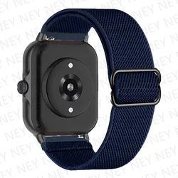 Elastic Shiny Nylon Band, 20mm/22mm, Universal Fit - 22mm watch band (Midnight blue 26)