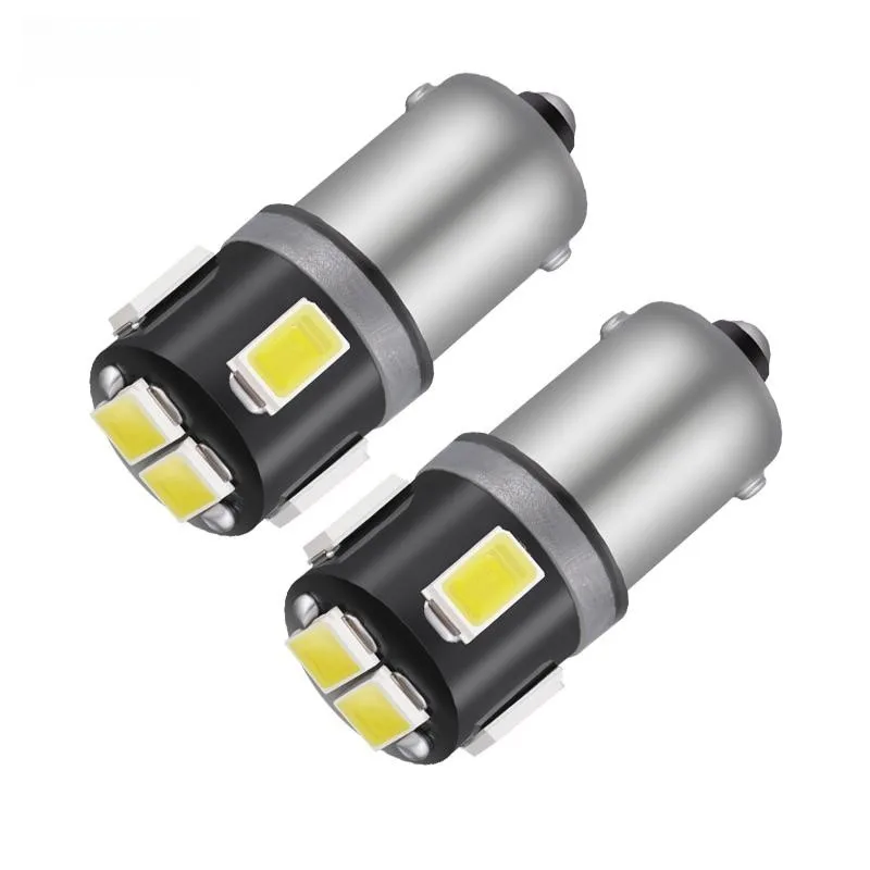 

OBOLED 8/10PCS Super Bright BA9S H6W T11 W6W For Auto Car Light Accessories T4W Interior Bulb 5630 6SMD Side Lamp White 6000K