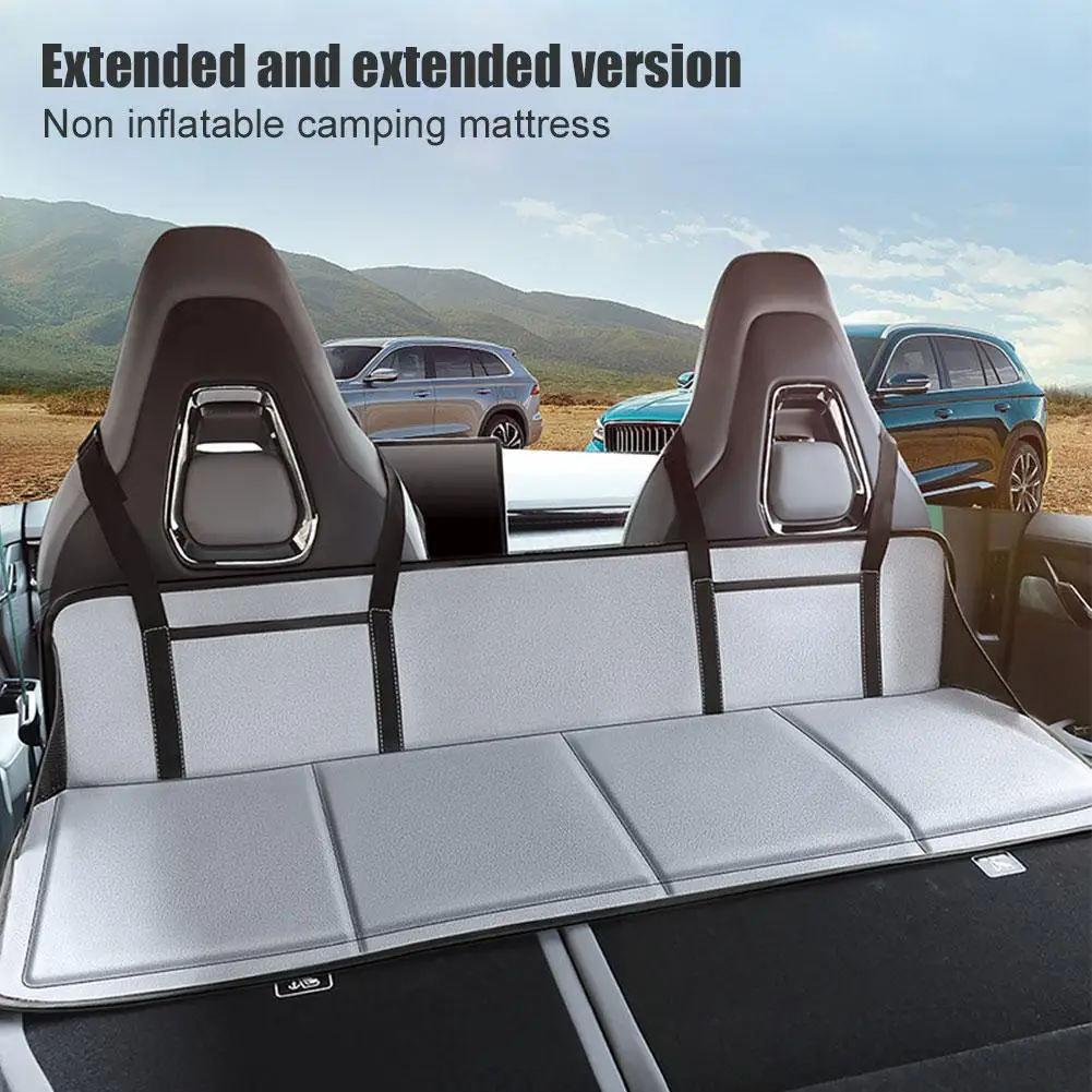 Car Camping Bed Pad Foldable Travel Mattress Non Inflatable Car Extra Long Mattress Universal For Tesla Model Y/3 Ford Honda Mat 1