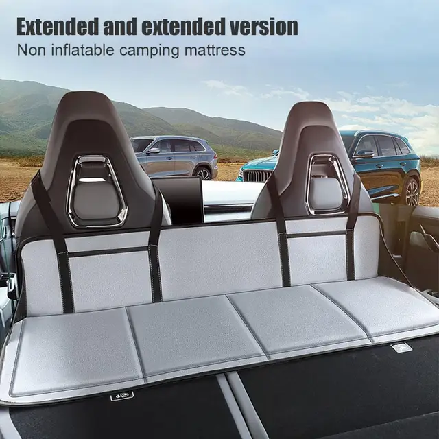 Car Camping Bed Pad Foldable Travel Mattress Non Inflatable Car Extra Long Mattress Universal For Tesla Model Y/3 Ford Honda Mat 1
