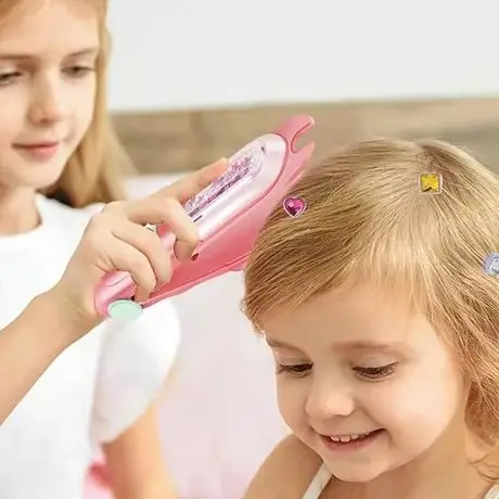 Toys for Girls Beauty Fashion Reusable Hair Diamonds Bling Glitter Hair Jewel Drill Interactive Toys Headwear Accessories Gifts